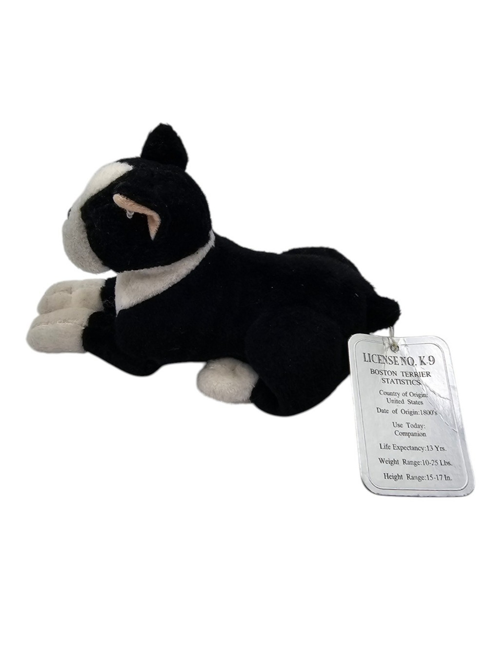 Vintage Stuffins Boston Terrier Plush Stuffed Animal Dog